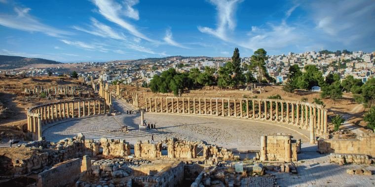 The Oval Plaza at Jerash, Jordan