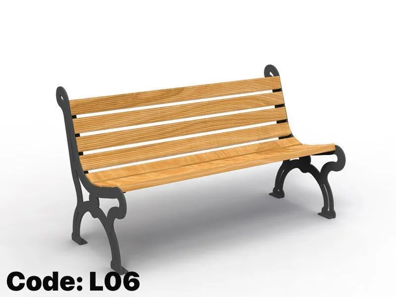 L06 Traditional Decorative Cast Iron Park Bench